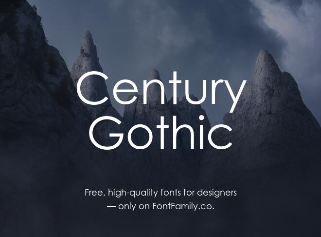Century Gothic Font