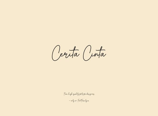 Cerita Cinta Font