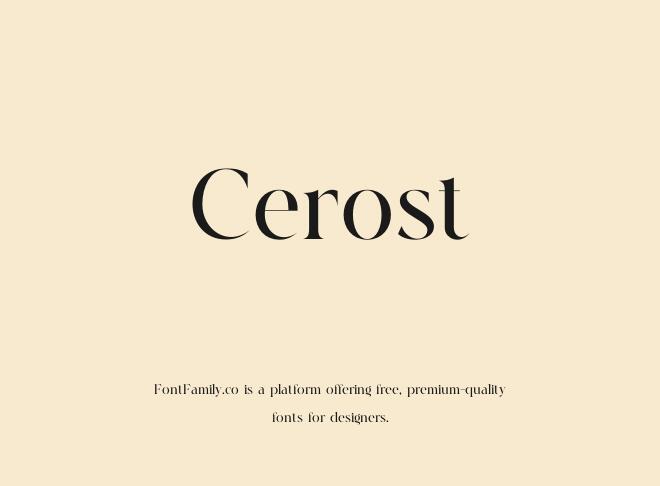 Cerost Font