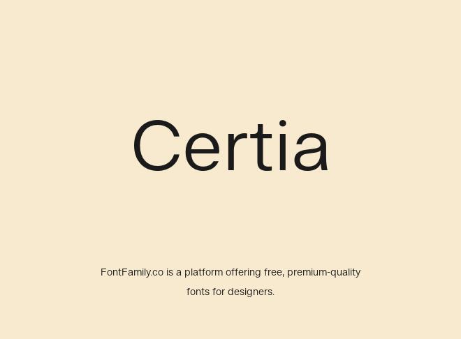 Certia Font