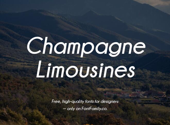 Champagne Limousines Font