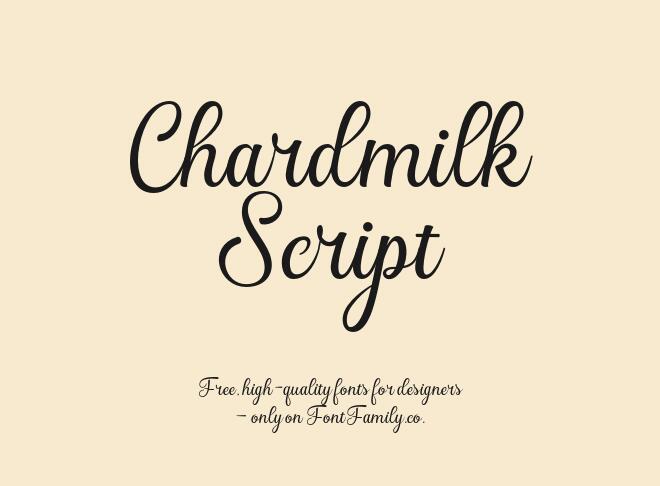Chardmilk Script Font