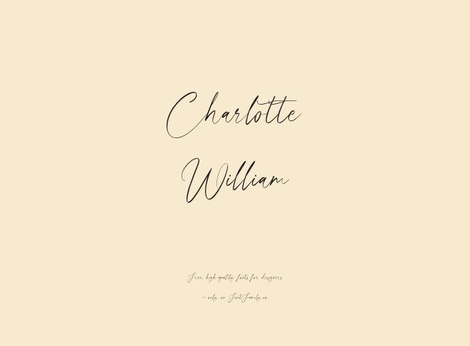 Charlotte William Font