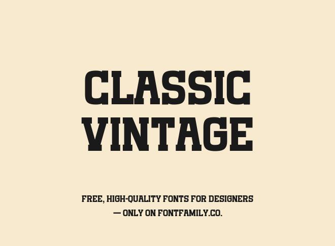 Classic Vintage Font