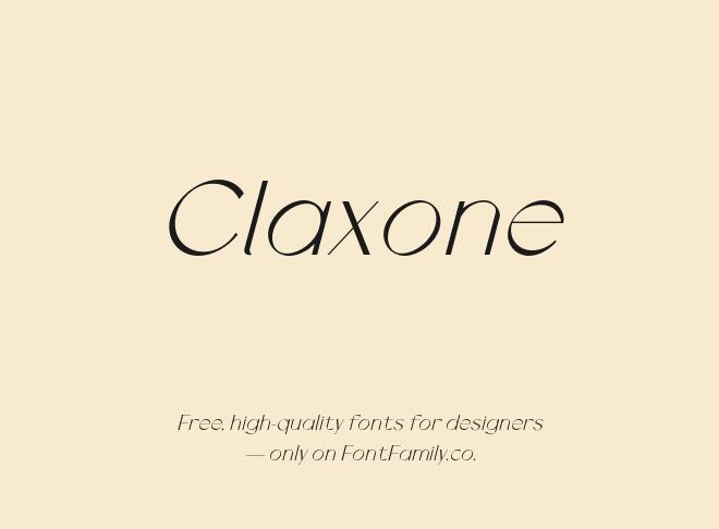Claxone Font
