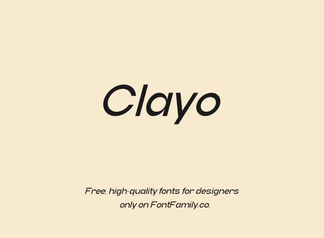 Clayo Font