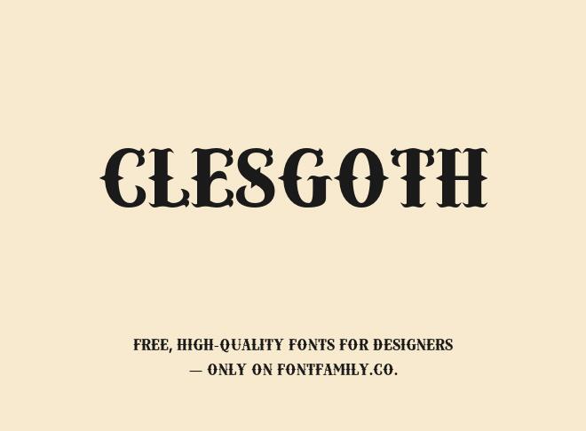 Clesgoth Font