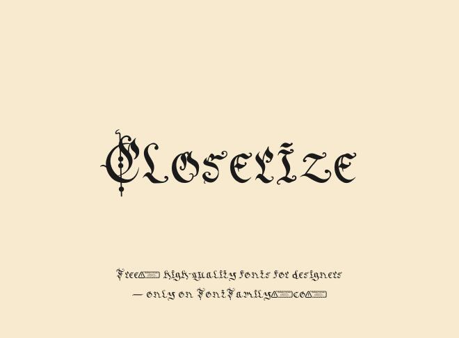 Closerize Font