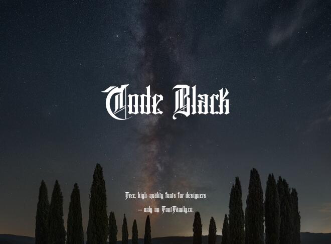 Code Black Font