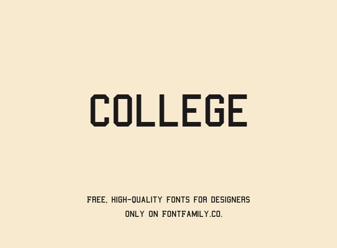College Font
