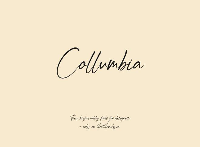 Collumbia Font
