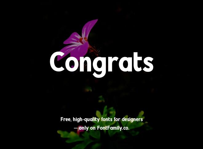 Congrats Font