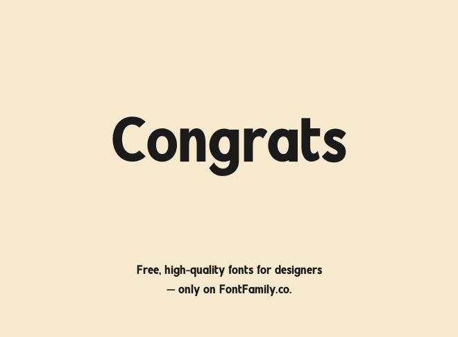 Congrats Font