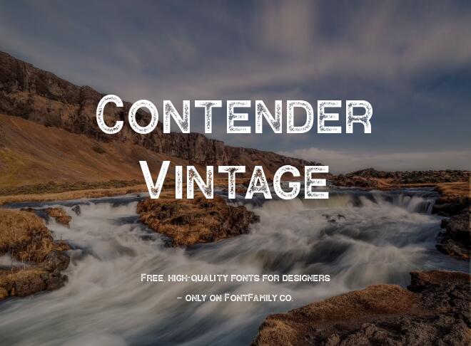 Contender Vintage Font
