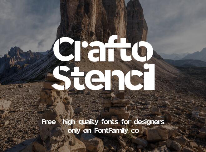 Crafto Stencil Font