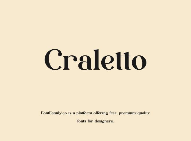Craletto Font