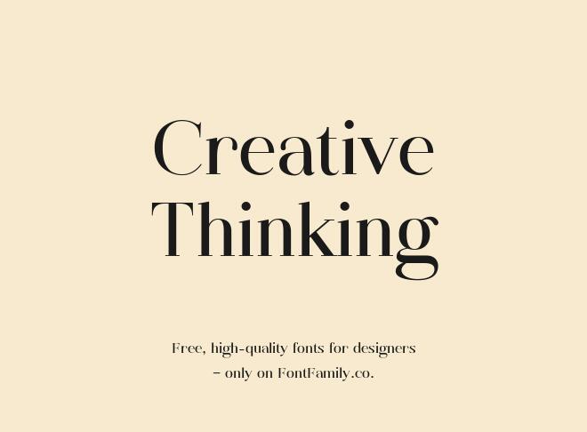 Creative Thinking Font