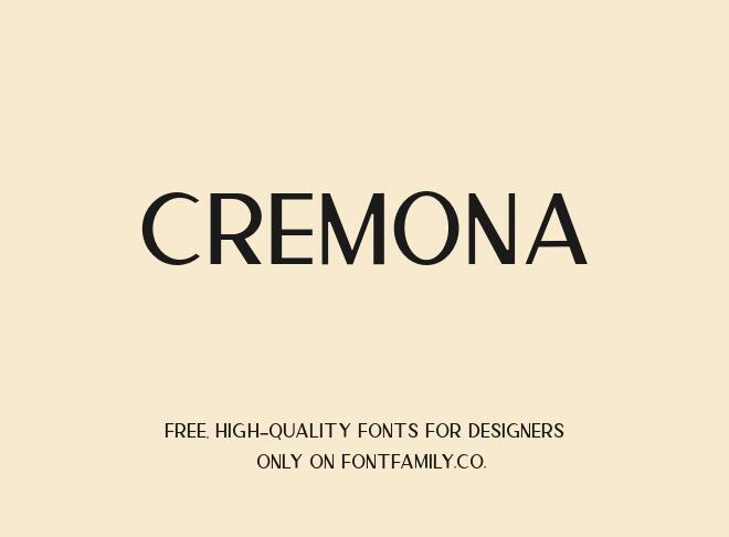 Cremona Font