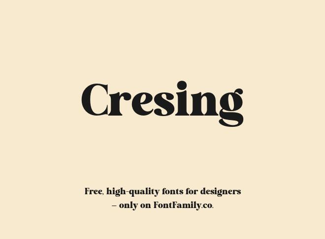 Cresing Font