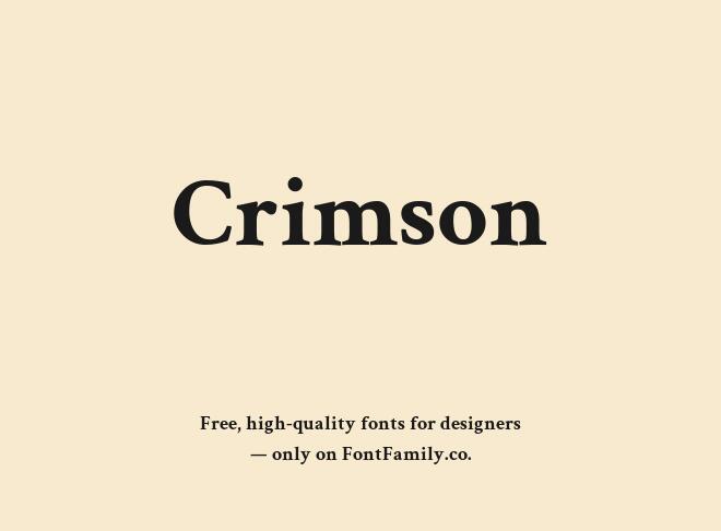 Crimson Font