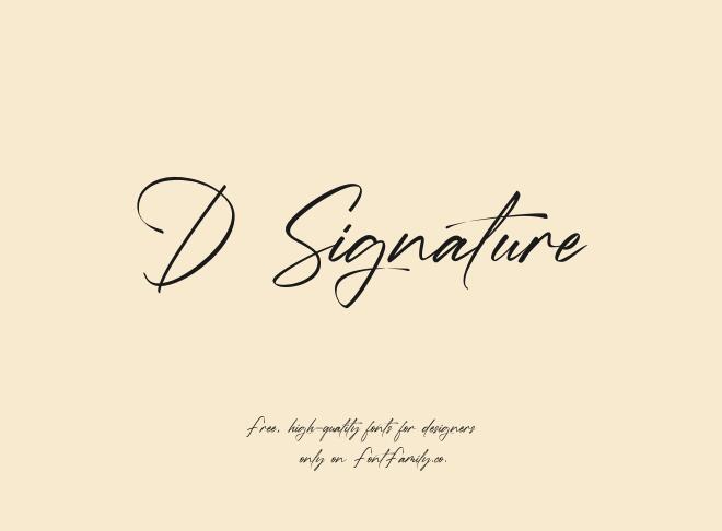 D Signature Font