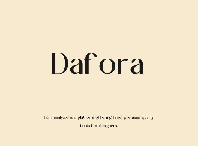 Dafora Font