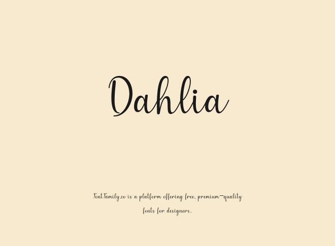 Dahlia Font