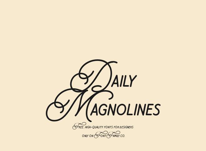 Daily Magnolines Font