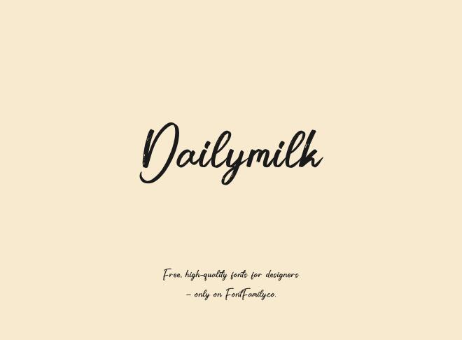 Dailymilk Font
