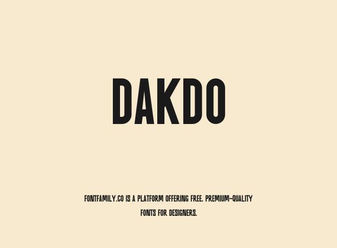 Dakdo Font