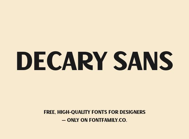 Decary Sans Font