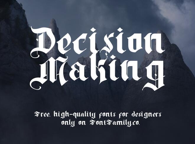 Decision Making Font