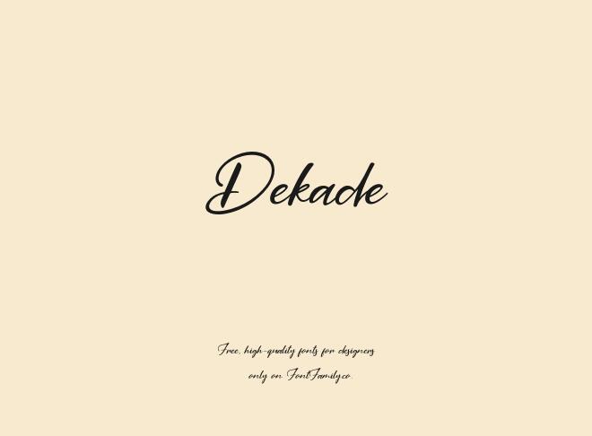 Dekade Font