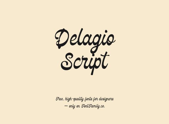 Delagio Script Font