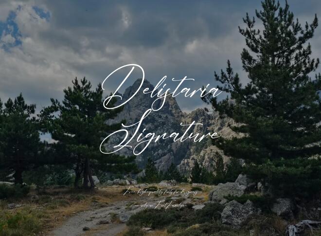 Delistaria Signature Font