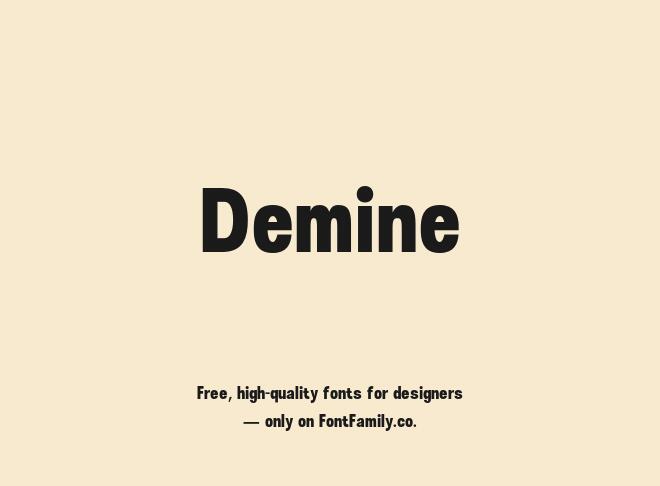 Demine Font