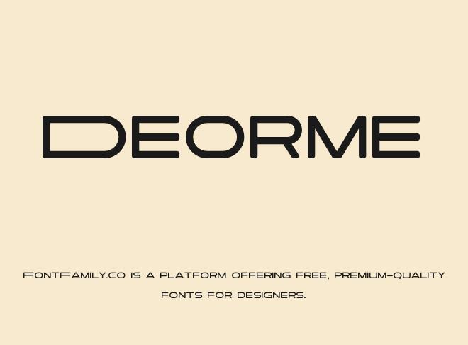 Deorme Font
