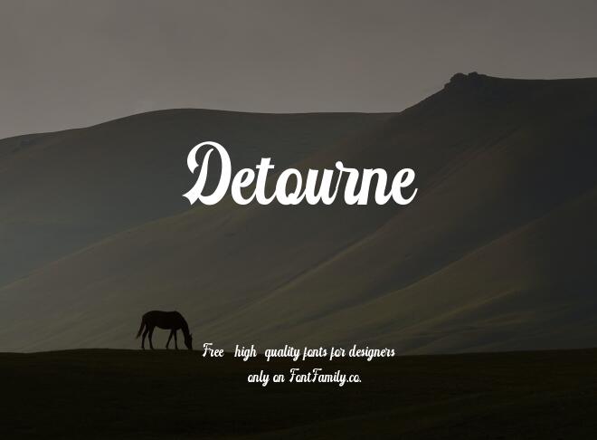 Detourne Font
