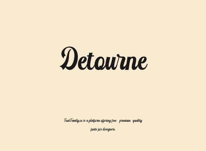 Detourne Font