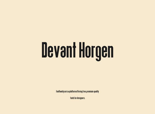 Devant Horgen Font