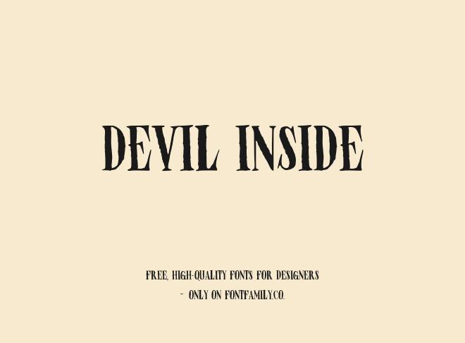 Devil Inside Font