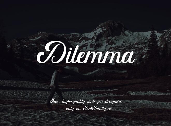 Dilemma Font