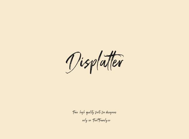 Displatter Font