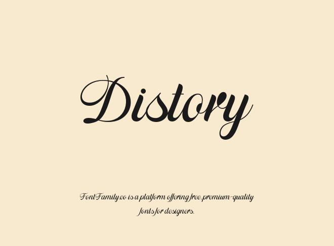 Distory Font