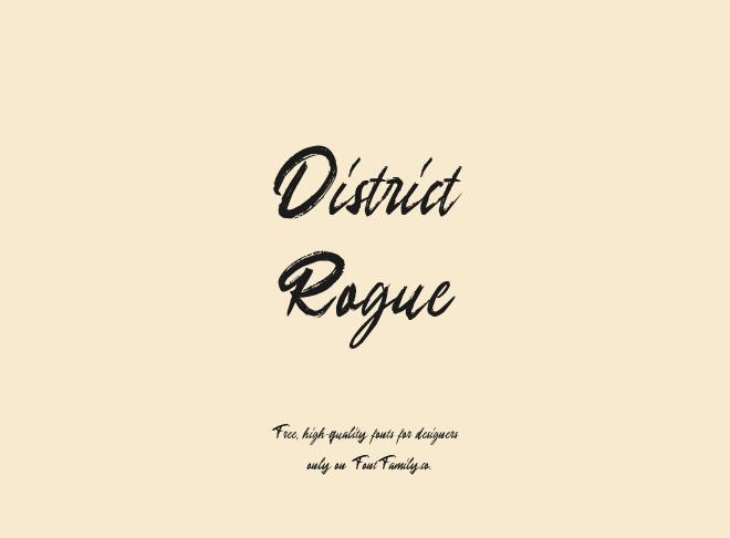 District Rogue Font