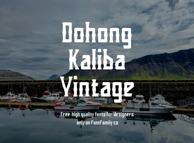 Dohong Kaliba Vintage Font