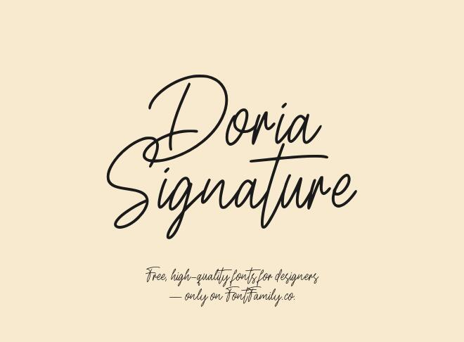 Doria Signature Font
