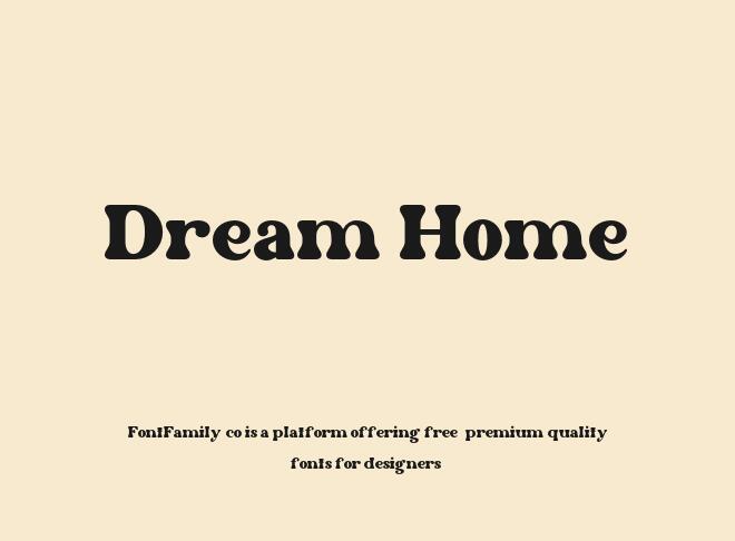 Dream Home Font