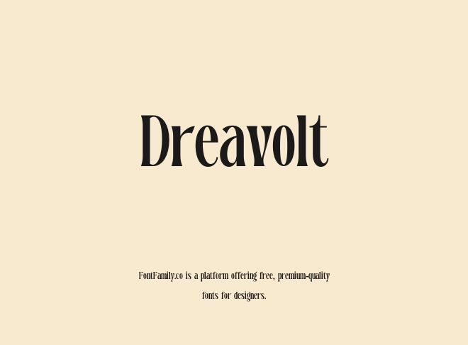 Dreavolt Font