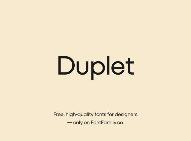 Duplet Font